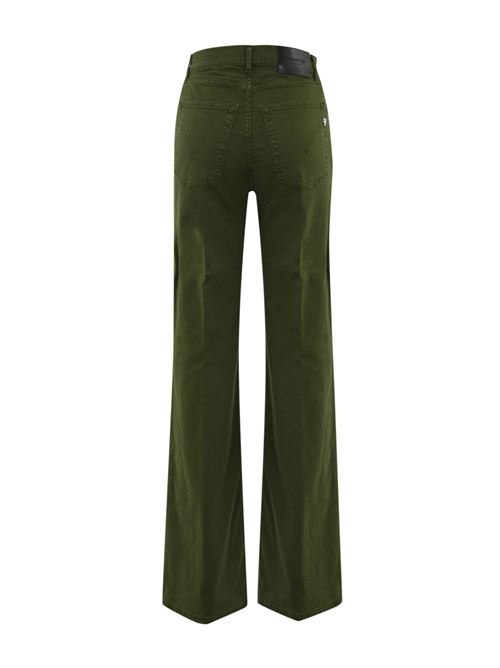 Pantalone Amber in cotone e lyocell Verde DONDUP | DP619 CS179Y IB6633